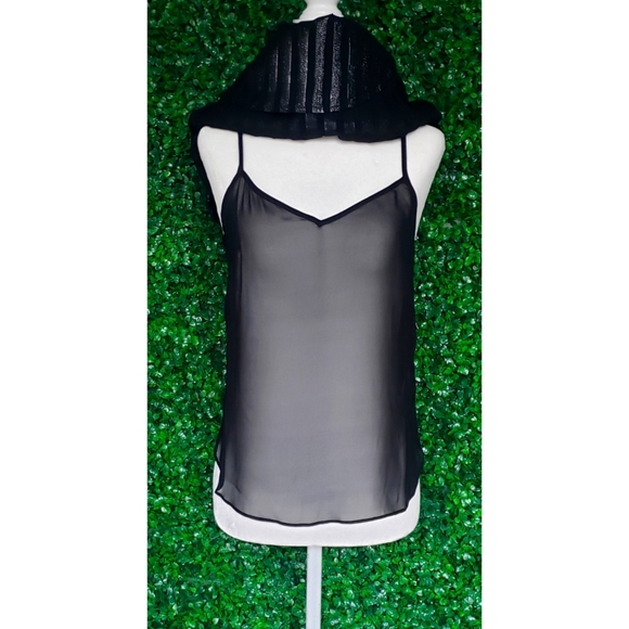 36. J.Crew Mockneck silk chiffon top in stripe - Picture 7 of 8